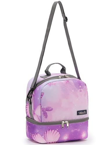 NEW TILAMI Kids Lunch Bag Double Insulated for tilami Rolling Backpack Girls Boys forTravel School Picnic, Fairy Purple - color: Fairy Purple