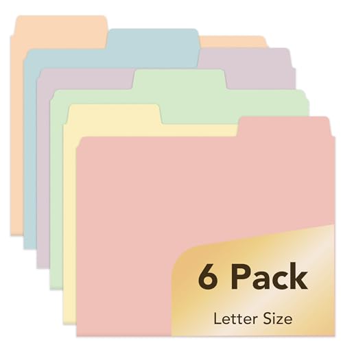 Mr. Pen- File Folders, 1/3 Cut Tab, 6 Pack, Morandi Colors, Letter Size | Colored File Folders, Letter File Folders - color: Morandi Colors, size: 6 per Pack