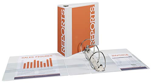 Avery Durable View 3 Ring Binder, 4 Inch EZD Rings, 1 White Binder (09801) - size: 4", style: 1 Pack