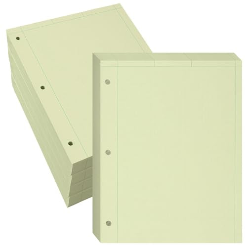 Roaring Spring Engineering Loose Leaf Filler Paper, 8.5"x11", 500 Sheets Per Pack, 5-pack (2500 Sheets) 15# Green Tinted Paper, Computation Paper, Proudly Made in The USA, Heavyweight Backer Board - style: 5-Pack