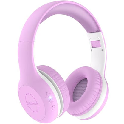 EarFun K2 Kids Bluetooth Headphones, Kids Headphones with Volume Limited, 40H Playtime, Built-in Mic, Stereo Sound, Foldable Over-Ear Headphone for School/Travel/iPad/Tablet, Violet - color: Violet