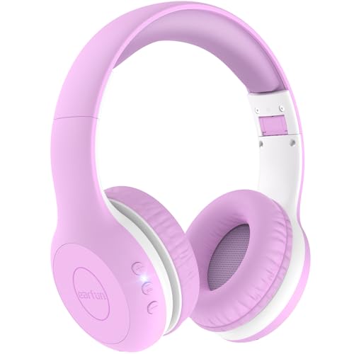 EarFun K2 Kids Bluetooth Headphones, Kids Headphones with Volume Limited, 40H Playtime, Built-in Mic, Stereo Sound, Foldable Over-Ear Headphone for School/Travel/iPad/Tablet, Violet - color: Violet