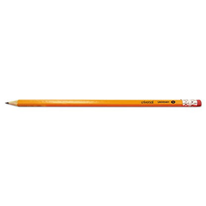 Universal #2 Pre-Sharpened Woodcase Pencil, Hb (#2), Black Lead, Yellow Barrel, 24/Pack