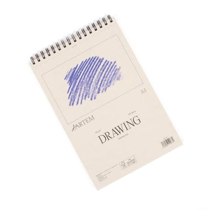 Hartem - A4 Sketch Book, Top Spiral Bound Sketch Pad, 100 Sheets, 60lb/90gsm Acid-Free Drawing Paper, Art Suppiles for Adults, Beginners & Professional Artists - size: A4 (8.3 × 11.7 in)
