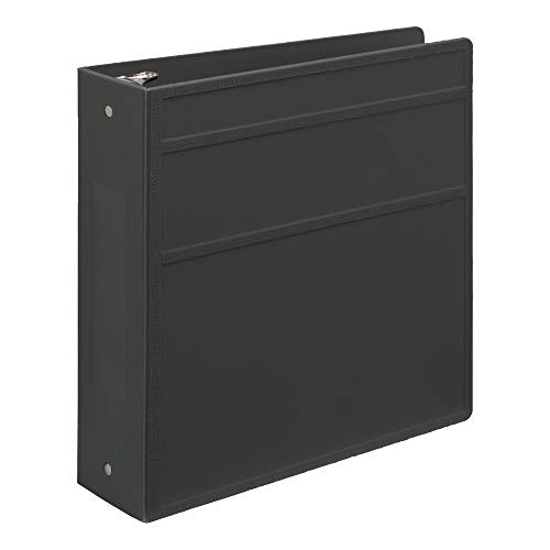 Carstens 3-Inch Heavy Duty 3-Ring Binder - Side Opening, Charcoal Gray, Durable Plastic, Precision No-Gap Rings, Waterproof Cover, No Pockets, Holds 400 Letter Sheets, BPA-Free, Made in USA (1739-3R) - color: Charcoal Gray, size: Individual