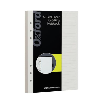 Oxford A5 Refill Paper, 6 Ring Lined Paper with Boxes for To Do Lists, 120 Sheets, 6 x 8.25 Inches, Notebook, Bullet Journal and Planner Inserts (1016732) - size: A5 Refill - To Do Lists