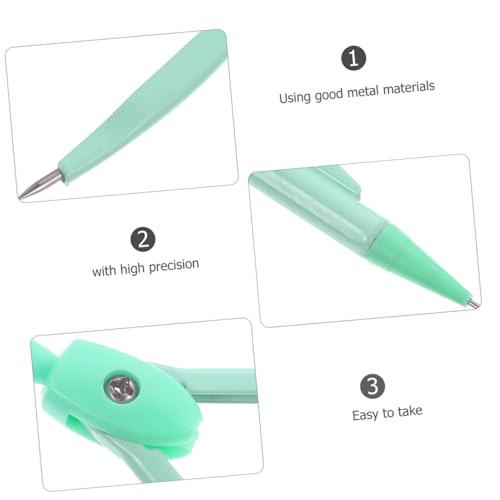 3 Sets Metal Math Compasses Precision Drafting Tools Kit for Circle Drawing Easy Legs for Students School Geometry Stationery