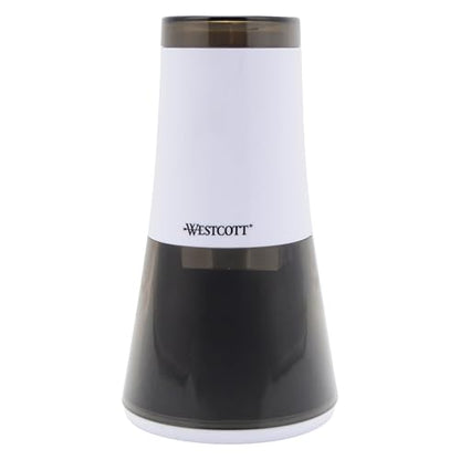 Westcott iPoint Curve Electric Pencil Sharpener - Sharpen Regular, Graphite, and Drawing Pencils - Office and School Supplies for Teachers and Kids - Compact - Corded Plug-in Design - White
