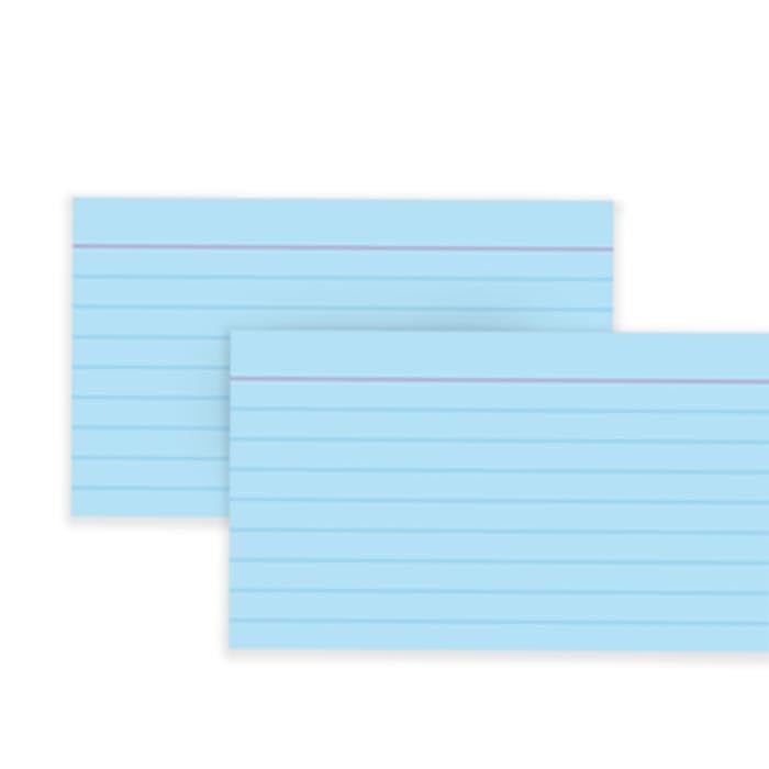 School Smart Ruled Index Cards, 3 x 5 Inches, Blue, Pack of 100 - color: Blue, size: 3 x 5 Inches
