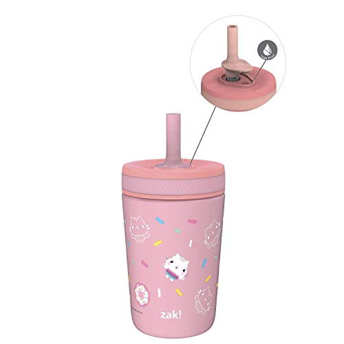 Zak Designs DreamWorks Gabby's Dollhouse Kelso Toddler Cups For Travel or At Home, 12oz Vacuum Insulated Stainless Steel Sippy Cup With Leak-Proof Design is Perfect For Kids (Cakey Cat) - color: Gabbys Dollhouse