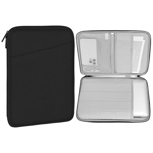MoKo 13.3-14 Inch Laptop Sleeve Case, Fits New 13-inch MacBook Neo A18 Pro/Mac Air M5-M1, 14" MacBook Pro M5 Pro/M5 Max/M5/M4/M3/M2/M1, Protective Bag Carrying Case with Pocket, Black - color: Black, size: 13.3-14 inch