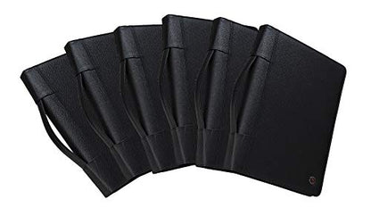 Case-it Zipper Padfolio | Letter Size | 3-Ring Binder | PAD-40 Black | Executive, Removable 3-Ring Binder, Letter Size Writing Pad, 6-Pack, School & Office - color: Pad-40-black-c, size: 6 Pack