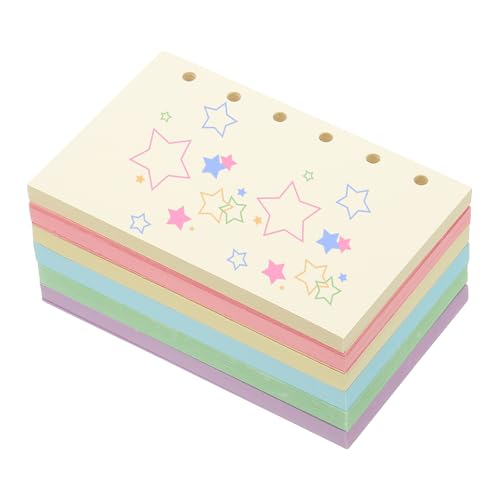 PATIKIL Colored Loose Leaf Paper, 5" x 3.2"(A7) 300 Sheets 6 Holes Punched 150GSM Blank Binder Refill Paper Supplies for Office Note Taking Teacher Planner Journal Notebook, 6 Colors - color: 6 Colors, size: 5" x 3.2"