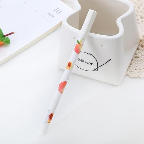 6pc-0.5mm Creative Peach Neutral Pen Full Needle Black Quick Drying Neutral Pen-Style mix hair