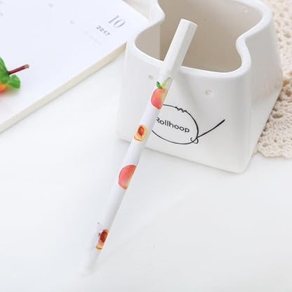 6pc-0.5mm Creative Peach Neutral Pen Full Needle Black Quick Drying Neutral Pen-Style mix hair