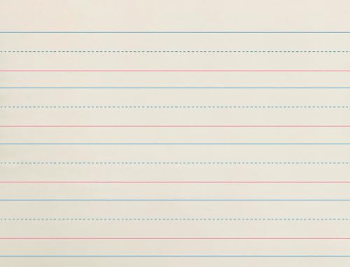 School Smart Zaner-Bloser Writing Paper, Handwriting Practice Lined Paper, Grade K Learning, 1-1/8 Inch Rule, 10-1/2 x 8 Inches, 500 Sheets (Pack of 10) - size: 10.5" x 8" (Pack of 10), style: 1-1/8 Inch Ruled