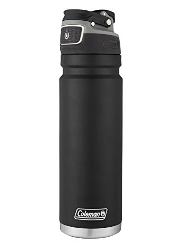 Coleman Autoseal FreeFlow Stainless Steel Water Bottle,Black,24oz,(Pack of 6) - color: Black, size: 24oz (Pack of 6)