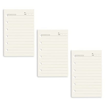 A7 Lined Refill Paper 3 Pack Loose Leaf 6-Hole Filler Paper Refills Planner Binder Insert, 120 Sheets/240 Pages Binder Notebook Papers for A7 Travel Journal Diary - size: A7