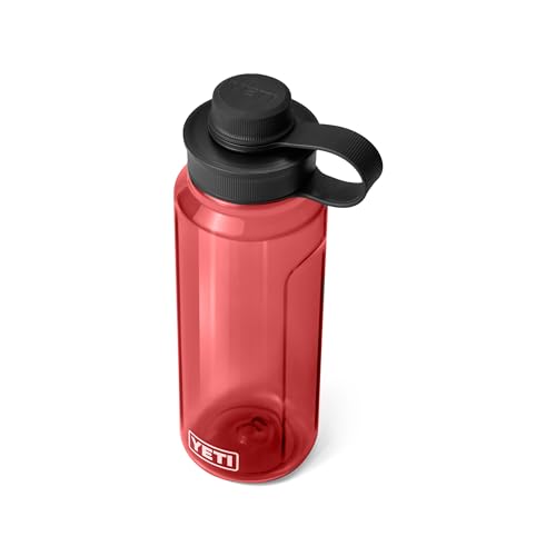 YETI Yonder Water Bottle with Yonder Tether Cap, Lightweight, Leakproof and BPA-Free - color: Rescue Red, size: 34 Ounces