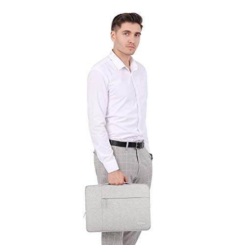 MOSISO Laptop Case 13.3 inch, 13.3 inch Laptop Sleeve with Handle | Compatible with MacBook Air/Pro 13/Pro 14, HP Dell ASUS Lenovo, Polyester Multifunctional Computer Bag, Gray - color: Gray, size: 13.3 inch