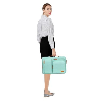 MOSISO 360 Protective Laptop Case 13.3 inch, 13-13.3 inch Laptop Sleeve Compatible with MacBook Air/Pro 13 / Pro 14,HP Dell Acer ASUS,Side Open Carrying Case with 4 Zipper Pockets&Handle, Aqua Green - color: Aqua Green, size: 13.3 inch