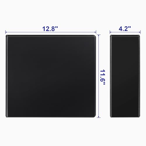 Comix Durable 3 Ring Binder, 4 inch D Ring Binders, Hold 835 Sheets of US Letter Size Paper, 2 Pack (Black) - color: Black, size: 4 Inch, style: 2 Pack