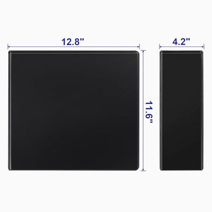 Comix Durable 3 Ring Binder, 4 inch D Ring Binders, Hold 835 Sheets of US Letter Size Paper, 2 Pack (Black) - color: Black, size: 4 Inch, style: 2 Pack