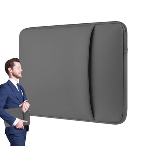 laptopCase - laptopShoulder Sleeve, Waterproof Laptops Tote | Multifunctional Computer Storage Organizer, Zipper Tablet Holder, laptopProtective Bag with Extra Pocket - color: Gray