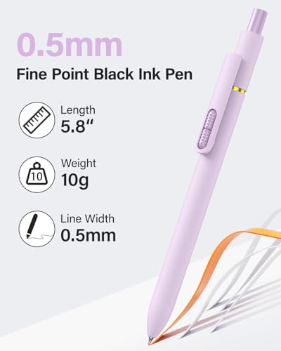 inkipen 8Pcs Gel Pens - 0.5mm Black Ink Pens Fine Point Smooth Writing, Quick Drying Journaling Pens, Cute School & Office Pens for Gift - color: Morandi-8PCS