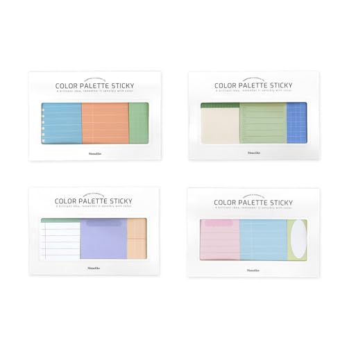 Monolike Color Palette Sticky Plan 30p Series. 2 A Set 4P - Self-Adhesive Memo Pad 30 Sheets - color: Plan 30p Series. 2 a
