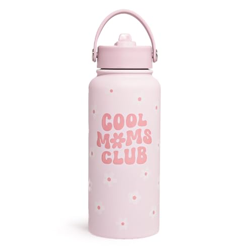 SANDJEST Mom Water Bottle, Cool Moms Club Bottles 32oz Stainless Steel Insulated with Lid, Mom Gifts from Daughter Son, Gifts for Mother's Day Christmas Birthday - color: Mom 1
