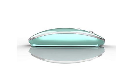 Rechargeable Bluetooth Mouse Wireless Bluetooth Mouse for iPad pro iPad Air Mac MacBook Pro MacBook Air Laptop Chromebook Windows HP DELL (Blue) - color: BLUE