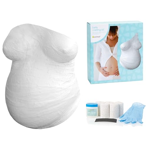Pearhead Belly Casting Kit, Pregnancy Keepsake Making Kit, Easy DIY Plaster Cast Baby Bump Keepsake, Baby Gift For Expecting Moms and Ideal Nursery Decor, White | Easy DIY Plaster Cast Baby Bump Keepsake, Maternity Craft, Baby Gift For Expecting Moms, Nur