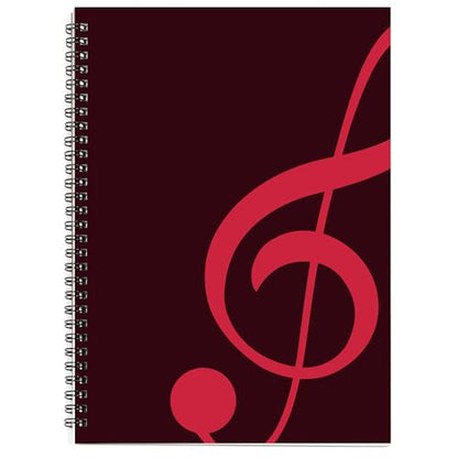 MAXCURY Blank Sheet Music Composition Manuscript Staff Paper Art Music Notebook Black 100 Pages 26x19cm (Wine/Fuchsia) - color: Wine/Fuchsia