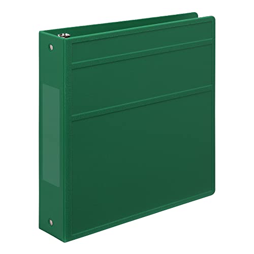 Carstens 2-Inch Heavy Duty 3-Ring Binder - Side Opening, Leaf Green, Durable Plastic, Precision No-Gap Rings, Waterproof Covers, No Pockets, Holds 300 US Letter Sheets, BPA-Free, Made in USA (2844-3R) - color: Green, size: Individual