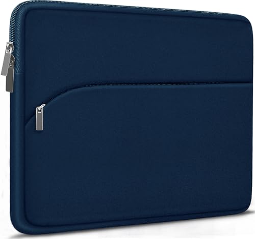 Laptop Sleeve 13.3 inch, Portable Monitor Protective Laptop Case with Front Pocket Computer Bag Compatible with MacBook Air Pro 13.3 inch 14 inch, Dell, HP, Deep Blue - color: Deep Blue, size: 13.3 Inch