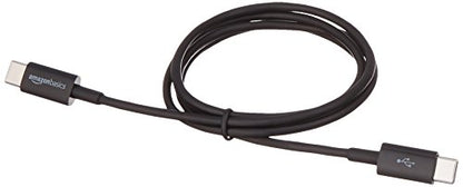 Amazon Basics USB-C to USB-C 2.0 Fast Charging Cable, 480Mbps Speed, USB-IF Certified, for Apple iPhone 16/15, iPad, Samsung Galaxy, Tablets, Laptops, 3 Foot, Black - color: Black, size: 3-Foot