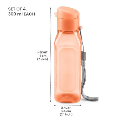 MILTON Travel Water Bottle – 1Pcs Reusable Sports Bottle with Easy Open Close Lid and Leakproof Neck – Food Grade Plastic Water Bottles for Adults and Kids, School, Gym - color: Pink