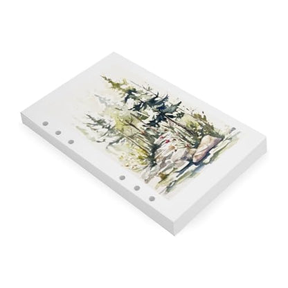 Wanderings A5 Watercolor Paper Inserts – 300 GSM 6-Ring Binder Paper – 8.3 x 5.6 – Thick White Blank Loose Leaf Refills – Filofax 6-Hole Compatible – 30 Sheets, 60 Pages (Double-Sided)