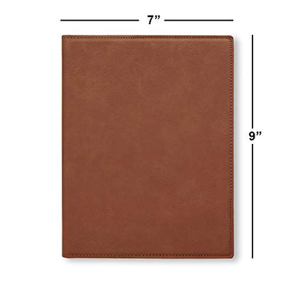 Small 7" X 9" Portfolio Notepad, Monarch Butterfly, Personalized Engraving Included (Dark Brown) - color: Dark Brown, size: Small 7 X 9
