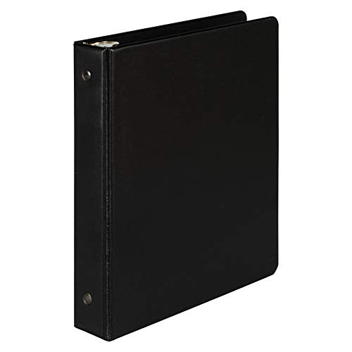 Samsill Economy 1 Inch Mini 3 Ring Binder, Round Ring Binder, Holds 5.5 x 8.5 Inch Documents, 1" Storage, Single, Black - color: Black, size: 1" Storage, style: Single