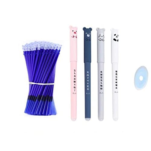25pcs/Set Erasable Gel Pen Refills Rod 0.5mm Washable Handle Magic Erasable Pen for School Pen Writing Tools Kawaii Stationery (10 Blue) - color: 10 Blue