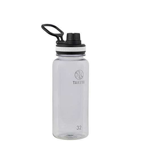 Takeya Tritan Sport Water Bottle with Spout Lid - BPA-Free & Dishwasher-Safe Water Bottle - Reusable Bottle with Lid Handle - Simple Leak-Proof Water Bottle - 32 oz, Clear - color: Clear, size: 32 Ounces