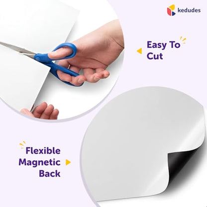 Premium Magnetic Dry Erase Whiteboard Sheet 17" x 11" Includes 6 Markers