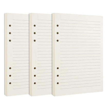 DUROTAN 3-Pack A5 Lined Refills Paper | for DND Journal Notebook Dungeons and Dragons/D&D Diary Men and Women - color: White lined