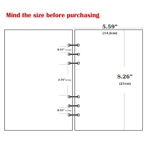 Harphia A5 Planner Paper Refills, 100gsm Thicker Blank Paper for Filofax, 6 Ring Binder - color: Blank Paper, size: A5