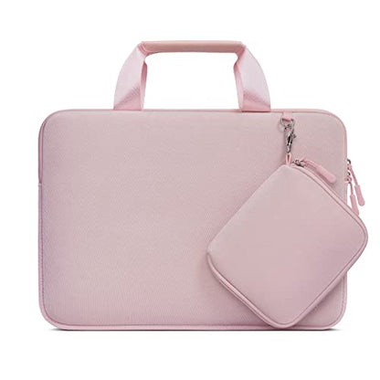 MOSISO Laptop Case 13 inch, Laptop Sleeve Bag Compatible with MacBook Neo 13 / Air M5 M4 M3 M2 M1 2026-2018 / Pro M2 M1, Neoprene Carrying Computer Bag with Handle&Detachable Small Case, Pink - color: Pink, size: 13 inch