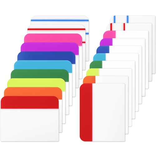600 Pieces Tabs 2 Inch Sticky Index Tabs, Writable Repositionable File Tabs Flags Colored Page Markers Labels for Notebooks, Binders, File Folders, Books (30 Sets 10 Colors)