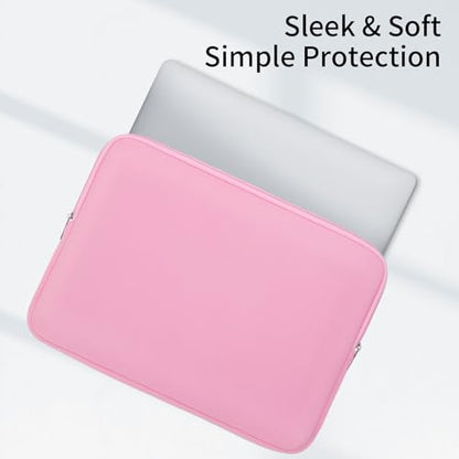 RAINYEAR 13 Inch Laptop Sleeve Case with Accessories Pouch, Compatible with 13.3" MacBook Air/Pro M1 M2 M3 M4 M5 A3449 A3240 A3113 A2681 A2338 (Pink, Upgraded Version) - color: Pink(upgraded Version), size: 13"
