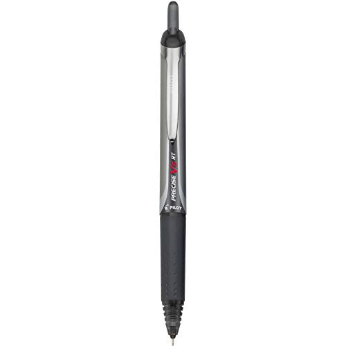 Pilot Precise V5 RT Refillable & Retractable Rollerball Pens, Extra Fine Point Pens 0.5 mm, Black, Pack of 6 - Ideal for School, Journaling & Office Writing - size: 6 Count (Pack of 1)